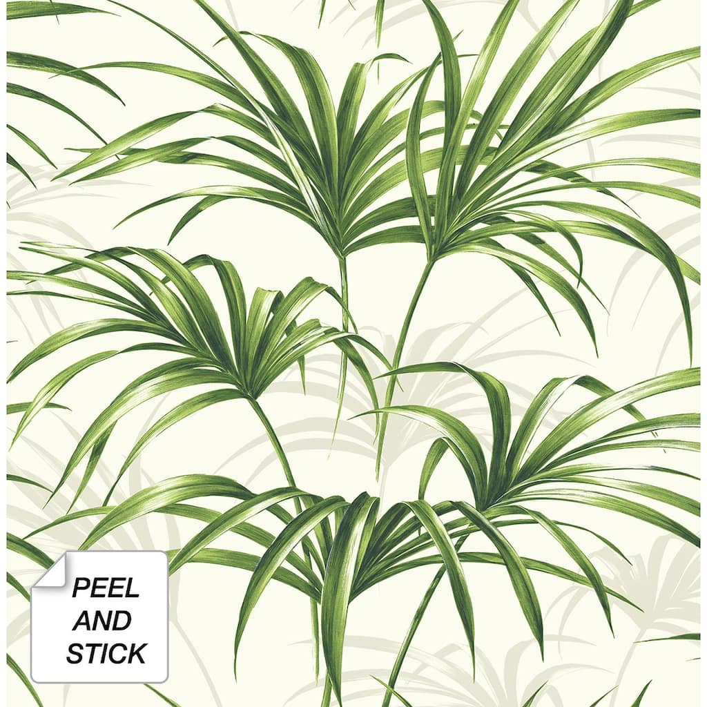 NextWall Tropical Palm Leaf Peel and Stick Removable Wallpaper