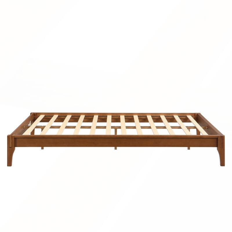 12 Inch Queen Size Solid Dry Bamboo Wood Platform Bed Frame