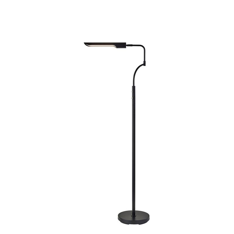 Zane LED Floor Lamp w. Smart Switch- Black - Black