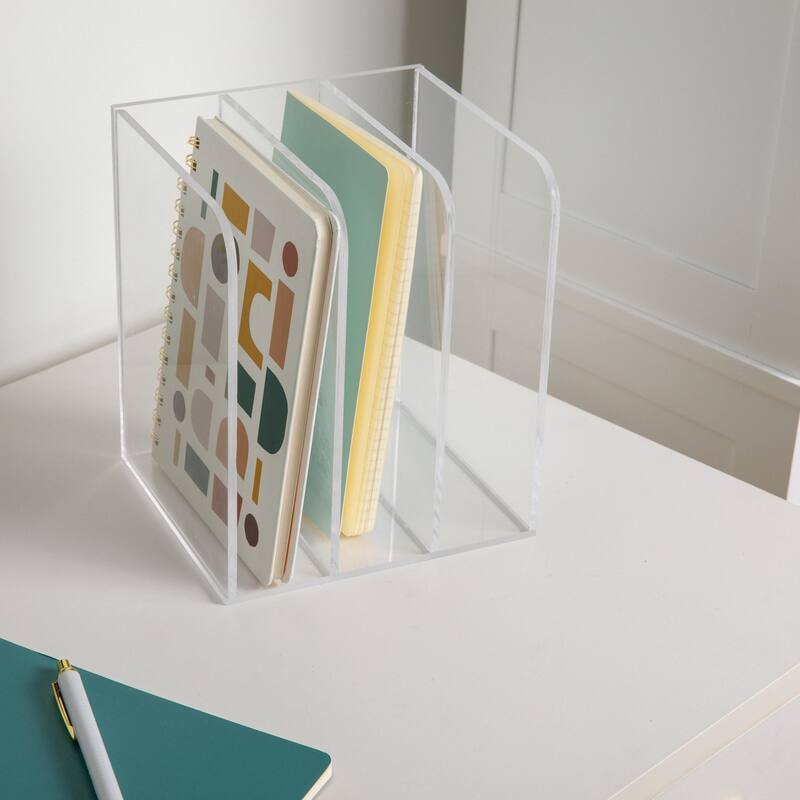 Flash Furniture GS-TS007-MS Brody 7-1/4" Tall Clear File and Notebook