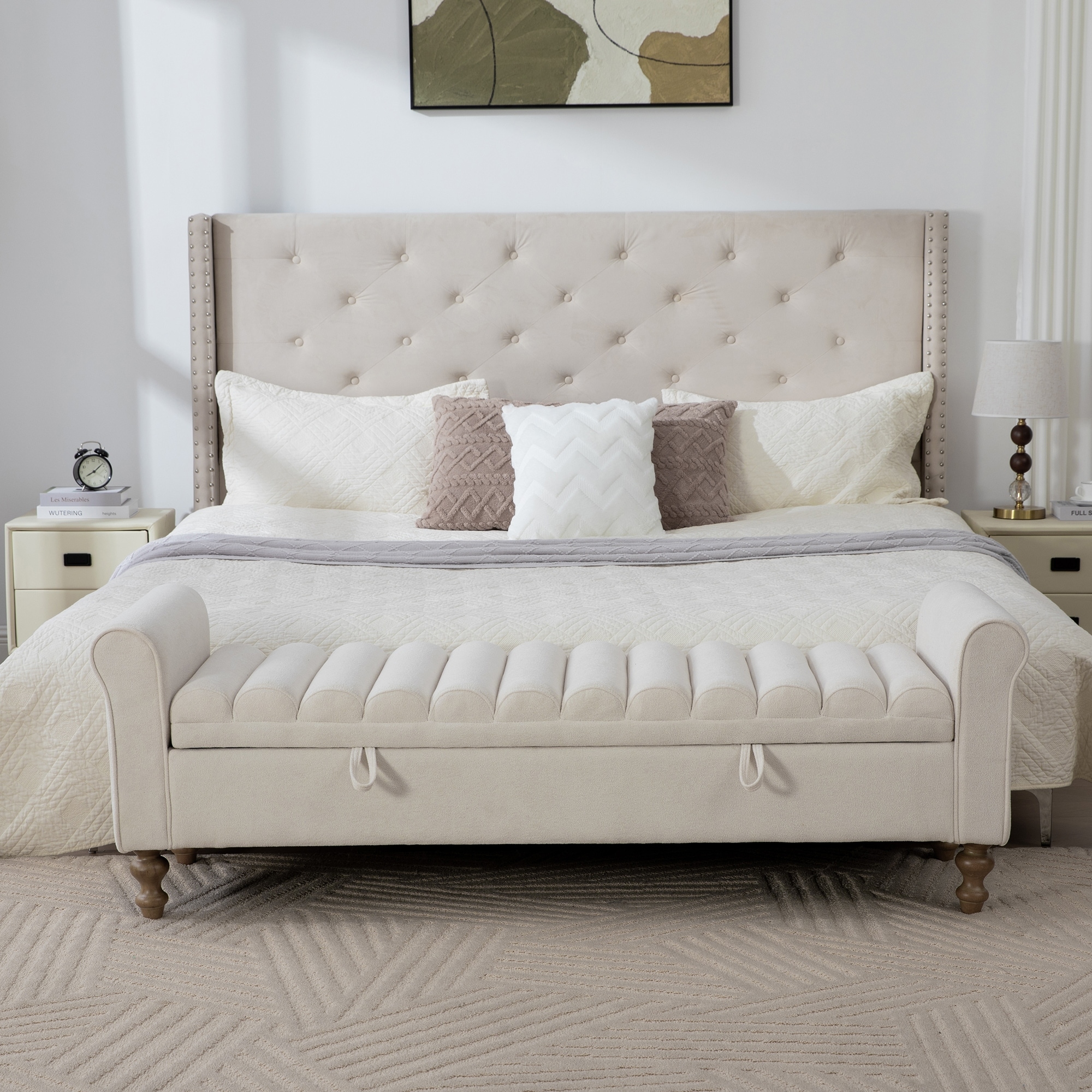 Modern Upholstered Storage Bench