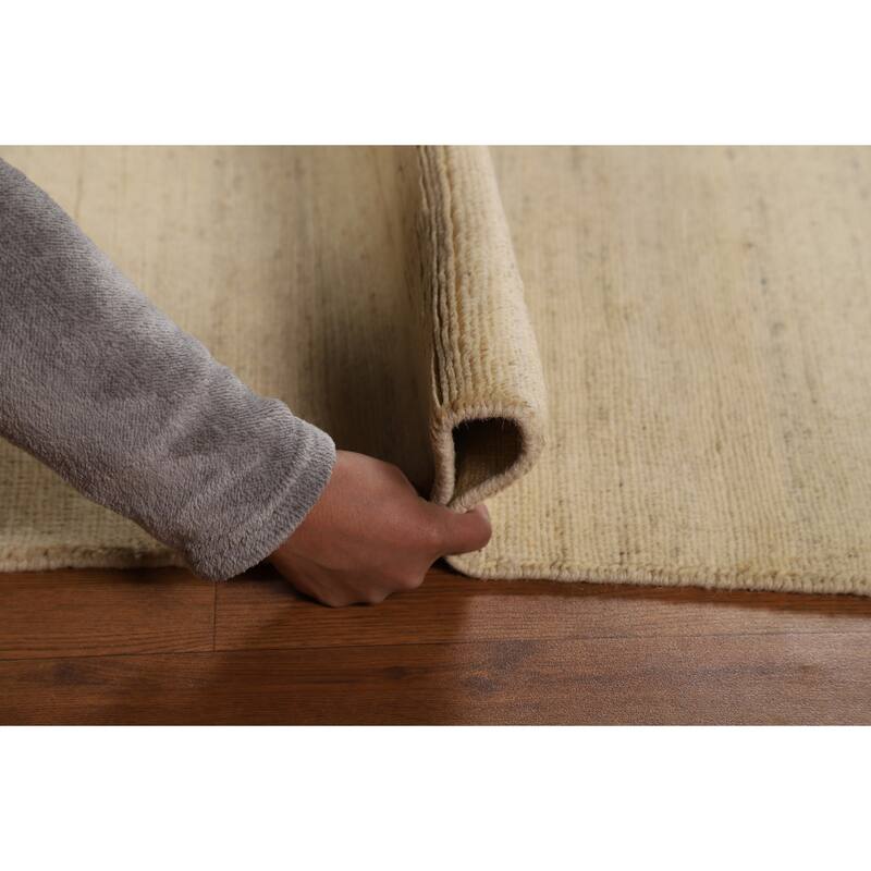 Solid Gabbeh Modern Accent Rug Handmade Nursery Wool Carpet - 3'10"x 5'11"