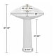 preview thumbnail 4 of 4, Sheffield White Corner Pedestal Sink 26 in. Porcelain Sink with 4 in. Black Centerset Faucet and Sink Drain