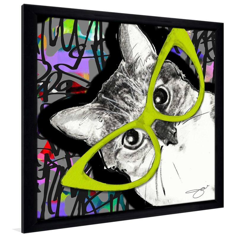 "Cat in Glasses" by Jodi Print on Acrylic