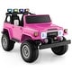 preview thumbnail 10 of 25, 12V 2-Seat Licensed Kids Ride On Toyota FJ40 Car with 2.4G Remote Control - 49.6" x 30.7" x 31.1" (L x W x H) Pink