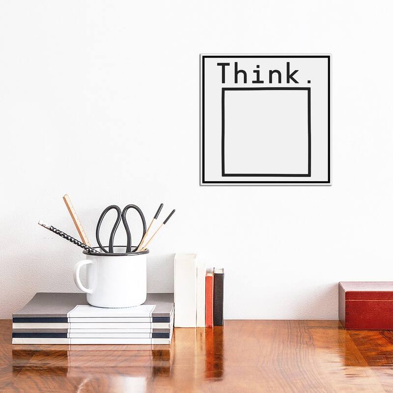 iCanvas "Think" by Florent Bodart Framed Canvas Print