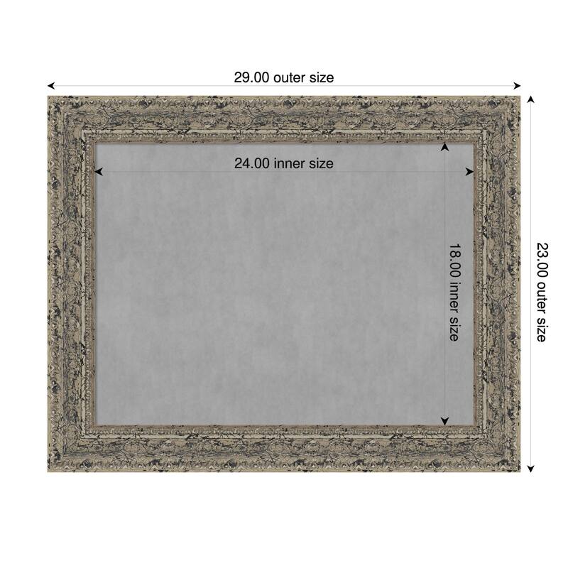 Amanti Art Attic Aged Black Framed - 29 x 23 in - Attic Aged Silver