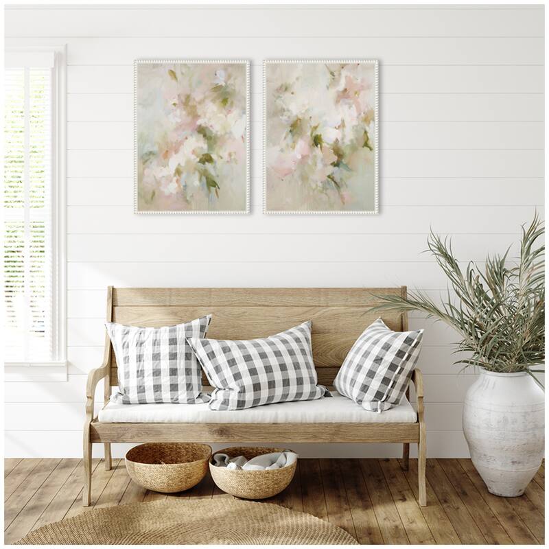 Kate and Laurel Bloom No. 1 & No. 2 2 Piece Framed Canvas Wall Art Set by Amy Lighthall