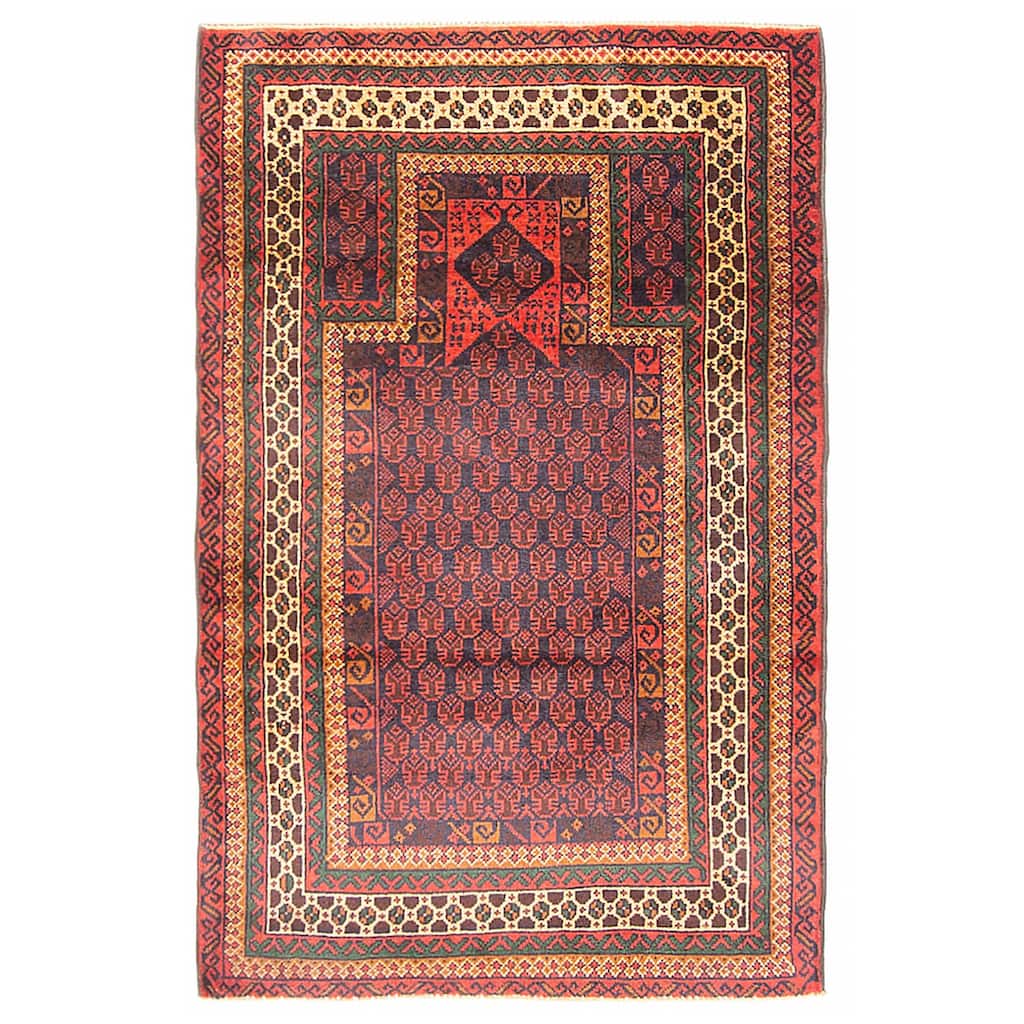Teimani Burgundy Rug 2'10" x 5'6" - 2'10 x 5'6