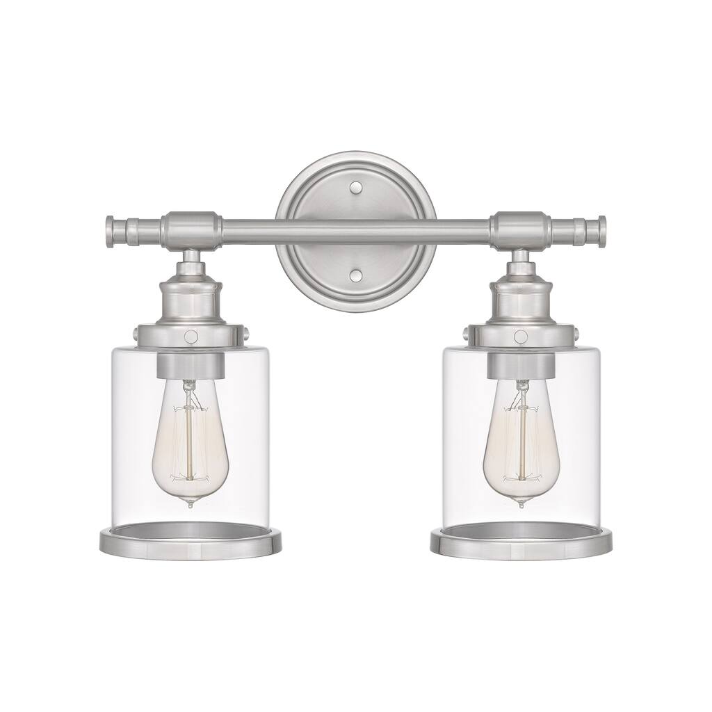 Adelyn 2-Light Brushed Nickel Bath Light