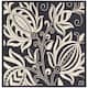 SAFAVIEH Courtyard Leatrice Indoor/ Outdoor Patio Backyard Rug - 7'10" x 7'10" Square - Black/Sand