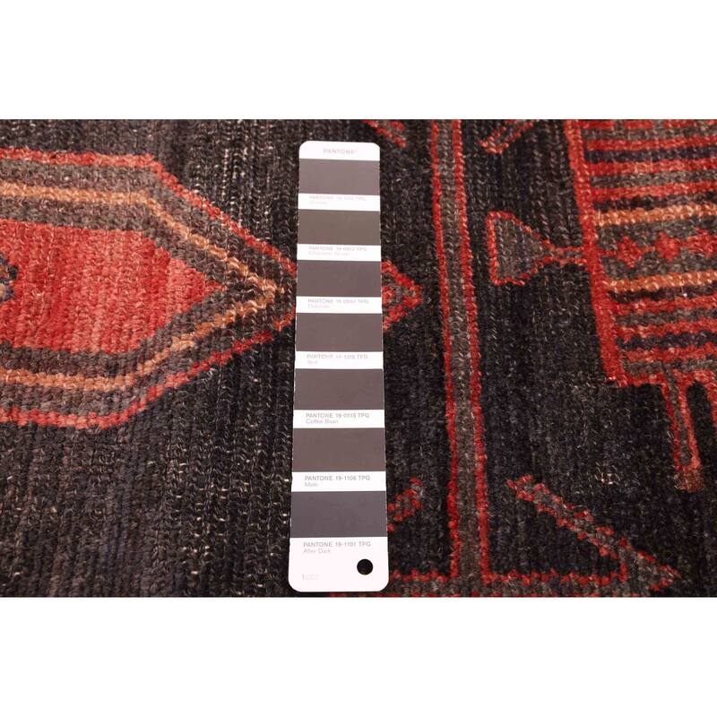 ECARPETGALLERY Hand-knotted Konya Anatolian Black, Red Wool Rug - 4'5 x 9'1