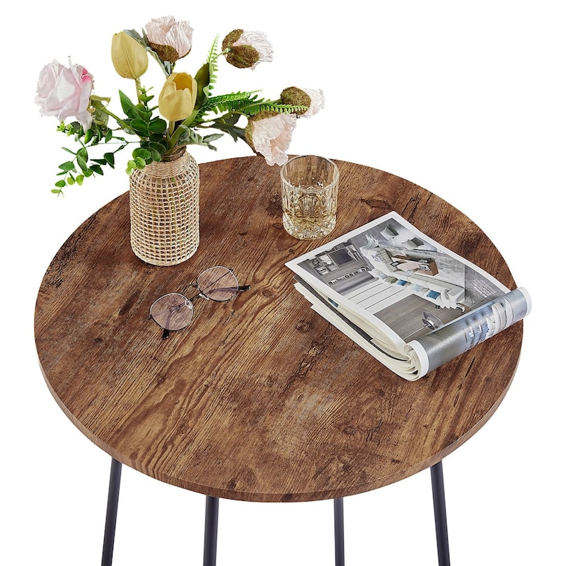 Taomika, Bistro Pub Table Round Dining Table-Brown/Black/Coffee/Maple Color-Four Colors