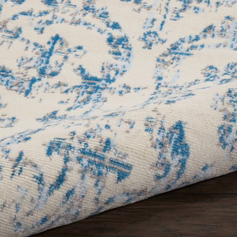 Nourison Jubilant Vintage Farmhouse Damask Area Rug