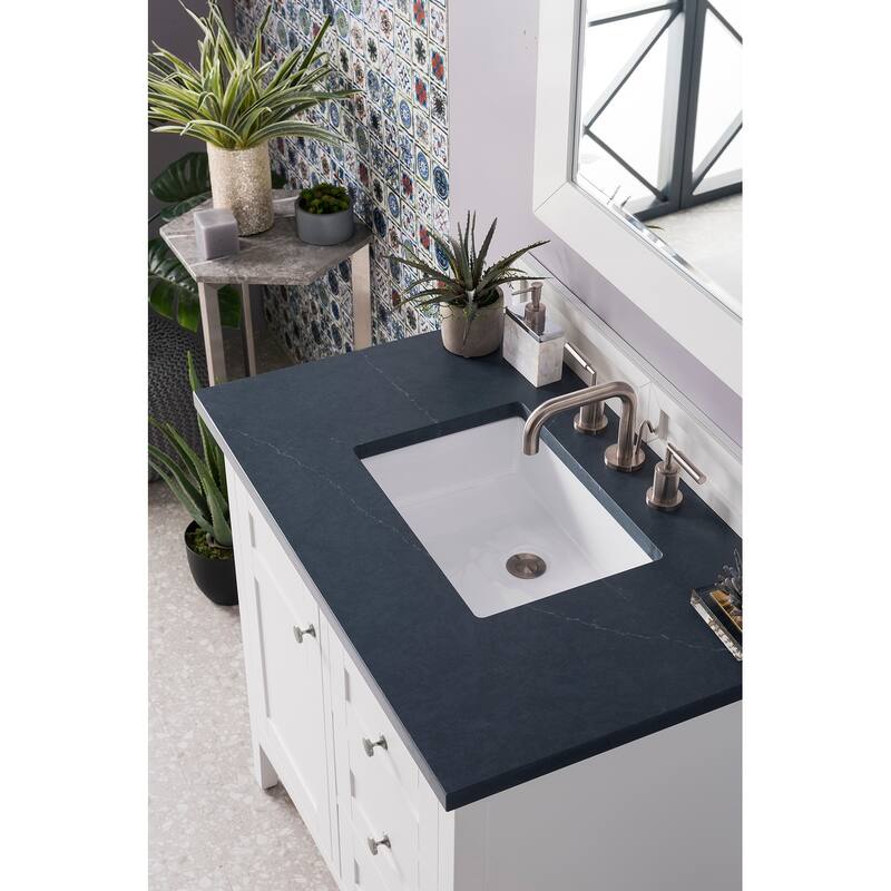 James Martin Vanities Palisades 36" Single Vanity, Bright White