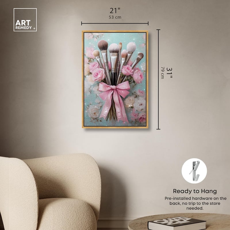 Bouquet of Make Up Brushes Canvas by Art Remedy