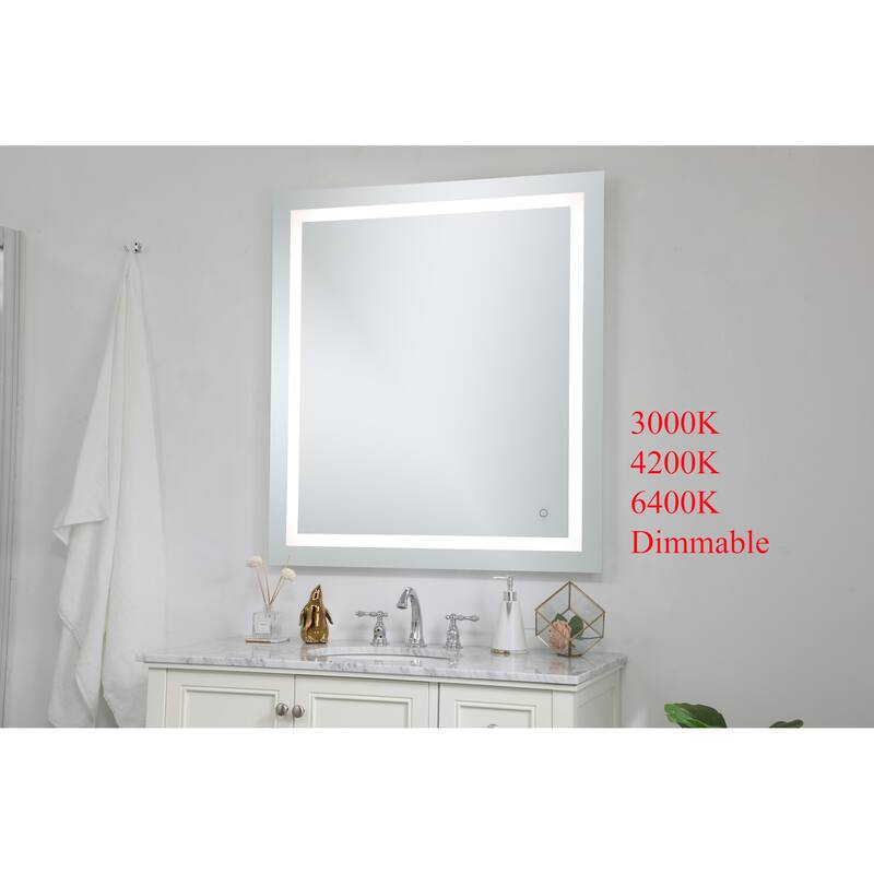 Elegant Lighting Helios 40" x 36" Rectangular Frameless Wall Mounted