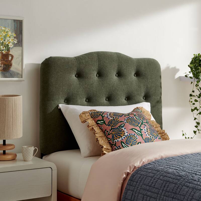 Annabel Upholstered Headboard - Sage - Twin