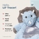 preview thumbnail 2 of 4, Bearington Baby Wee Lil' Tracer 12" x 8.5" Light Blue Dinosaur Blanket
