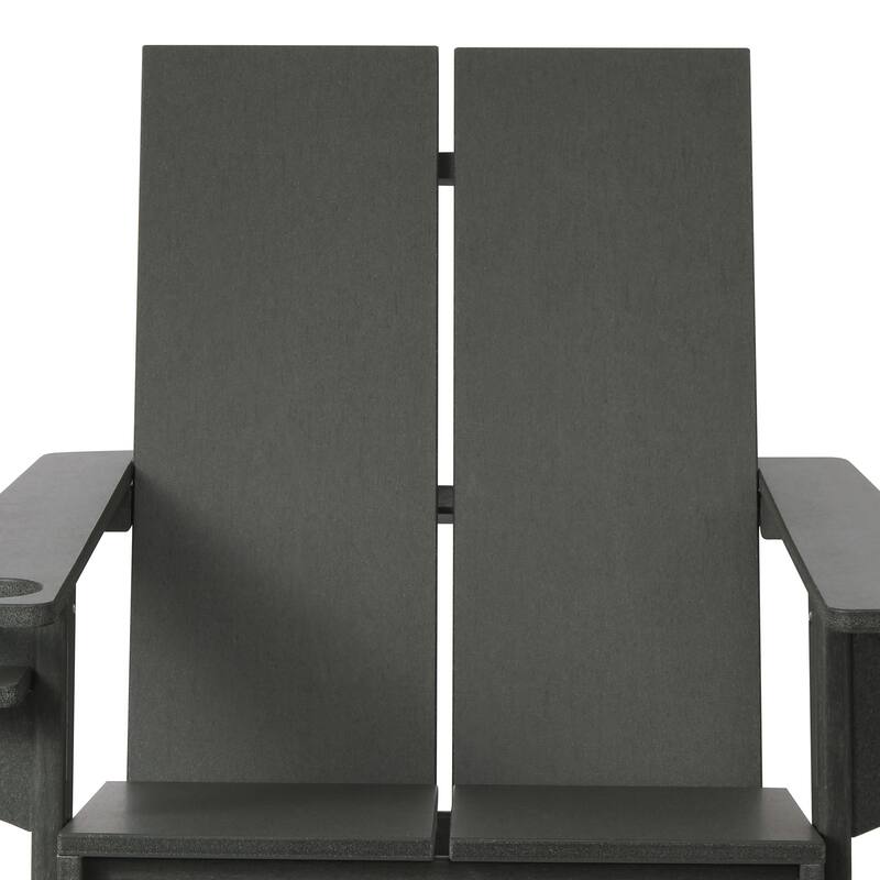 Coastin Modern Poly Adirondack Chair (Set of 2), Black