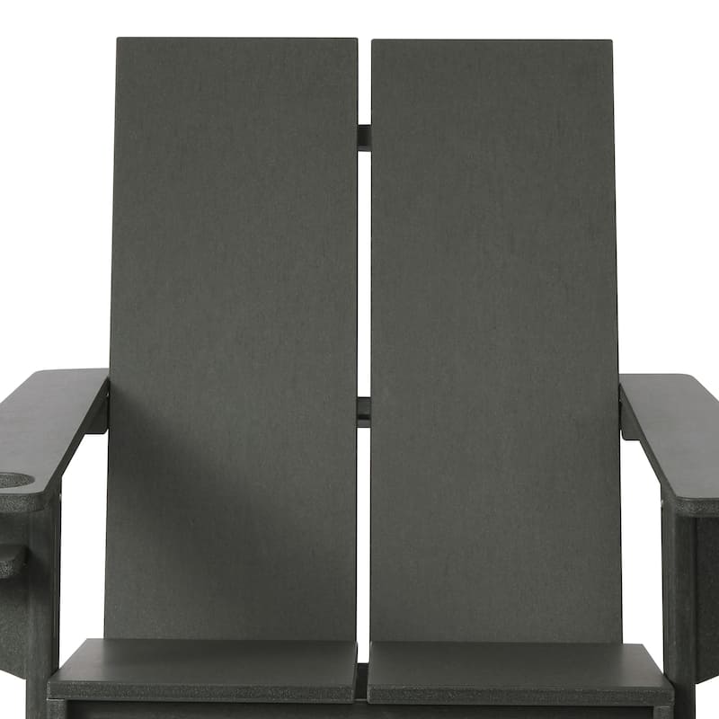 Coastin Modern Poly Adirondack Chair (Set of 4), Black