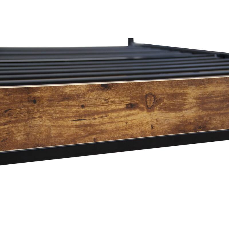 Twin Size Platform Bede with Heavy-Duty Steel Platform, 300lb Capacity (No Box Spring Needed)