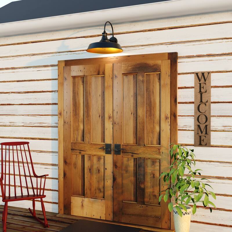 Dorado Bronze Motion Sensor Dusk to Dawn Farmhouse Barn Dark Sky Outdoor Wall Light