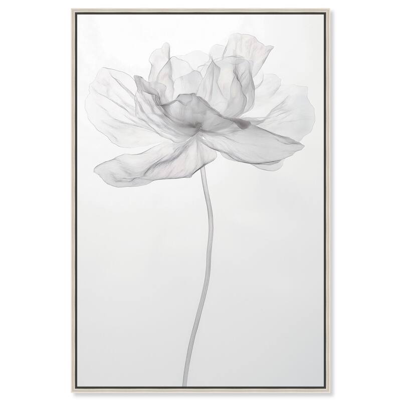 Fragile Beauty II Canvas by Art Remedy - Silver - 36" x 54"