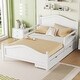 preview thumbnail 3 of 8, Full Size Wood Platform Bed with Guardrails and Two Storage Drawers