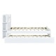 preview thumbnail 40 of 57, Bookcase Bed Twin Size Platform Bed Frame Solid Wood Storage Bed with LED Light Strip and Headboard(Trundle or Drawers Choose)