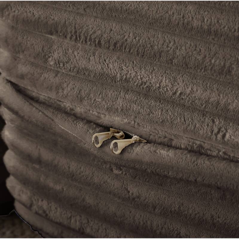 Floor Sofa With 2 Pillows,Convertible Plush Corduroy Foam-Filled Sleeper Sofa Bed,15" Full Size Folding Mattress,Guest Bed