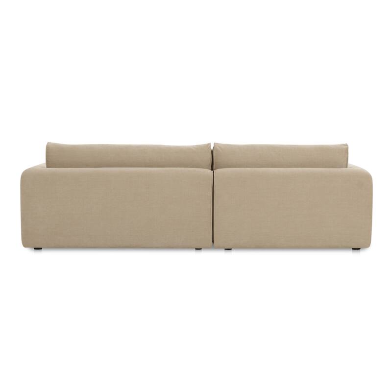 NADAAL STUDIOS Talorin Left-Facing Sectional Sofa, Wide Chaise Seating, Seats 4, Heritage Pink Chenille Fabric