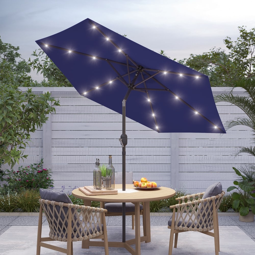Bonosuki 7.5Ft LED Patio Market Umbrella Outdoor Table Umbrella