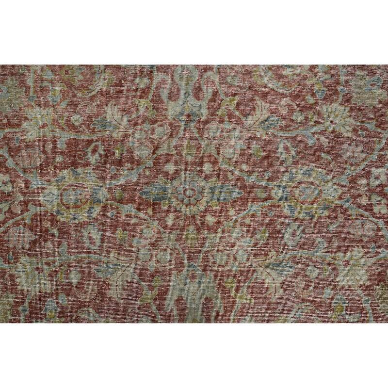 Hand Knotted Oriental 100% Wool Carpet Traditional All-Over Oranges & Rust Sultanabad (Ziegler) Area Rug - 12' 9'' X 9' 5''