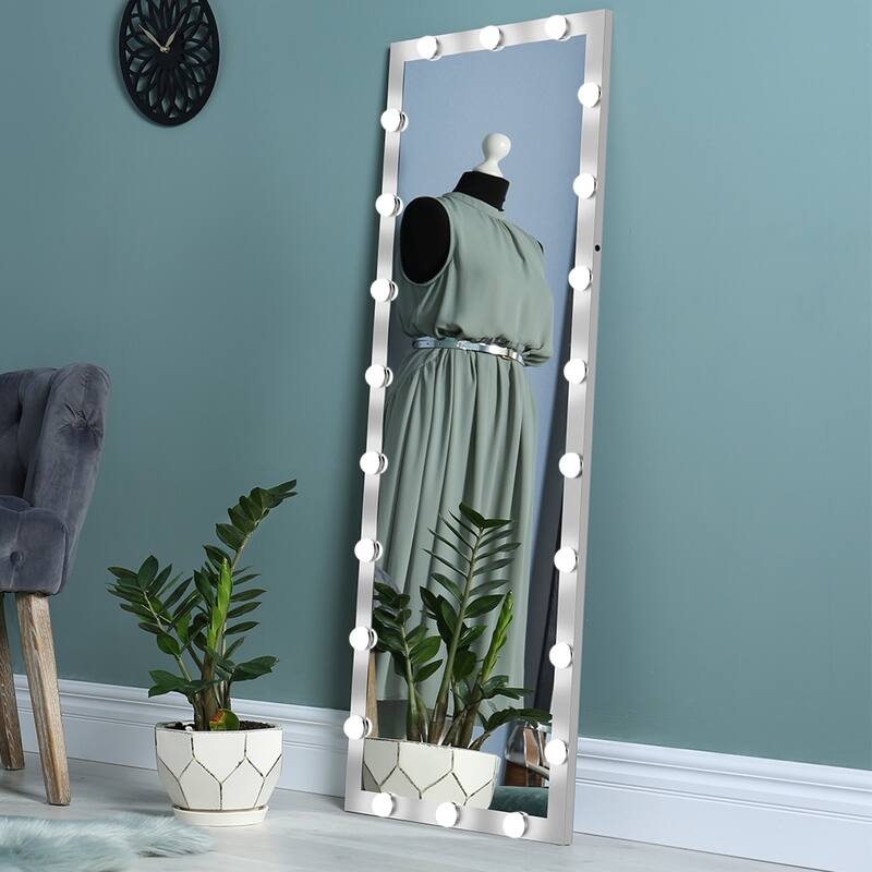 Full Length Vanity Mirror with LED Lights, Floor Dressing Mirror