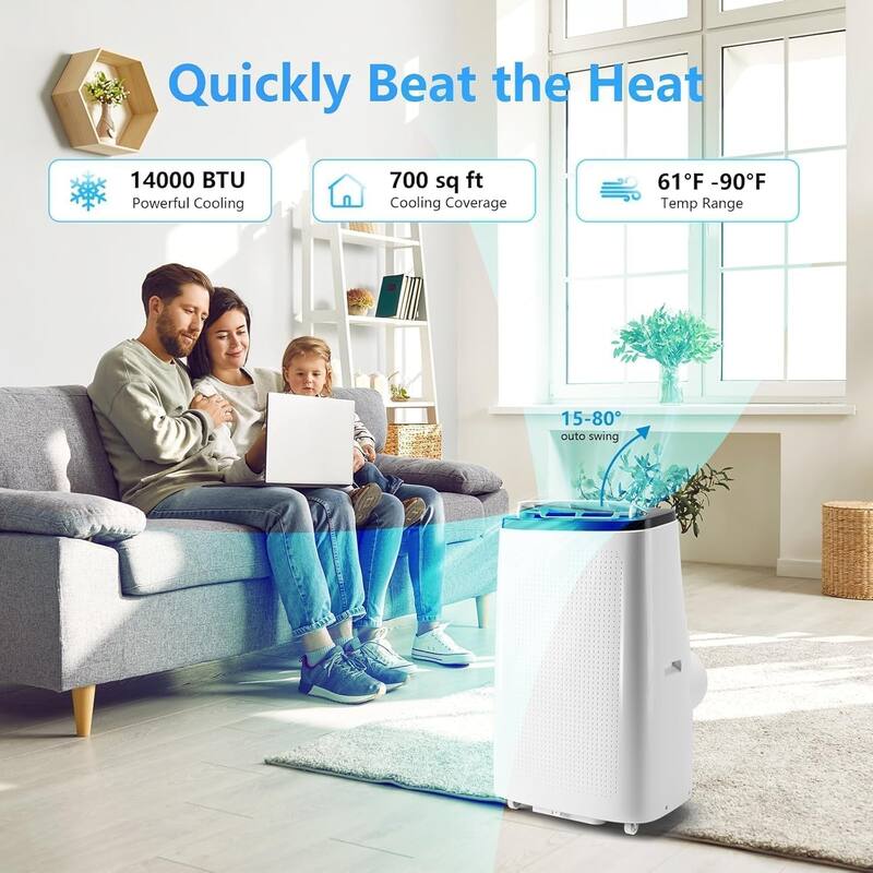 Portable Air Conditioner , 3-IN-1 Quiet Portable AC Unit with Remote Control