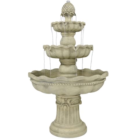 Sunnydaze 3-Tier Pineapple Outdoor Fountain - May Be Options to Choose
