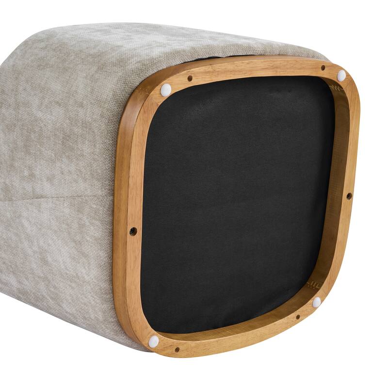 Christopher Knight Home - Modern Upholstered Rubber Wood Dining Chairs with High Back