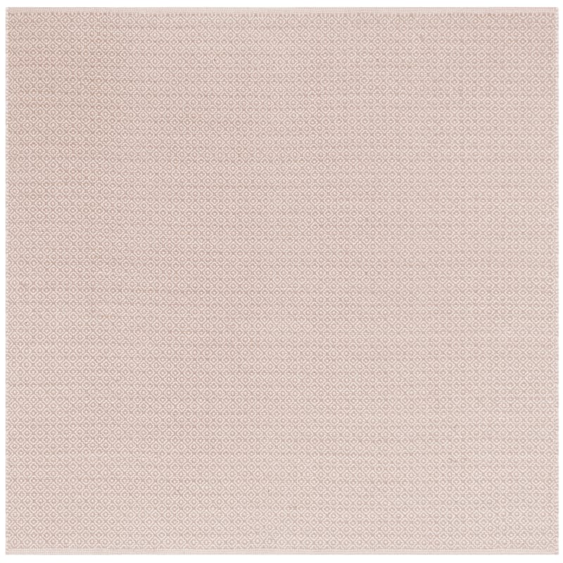 SAFAVIEH Montauk Glyn Handmade Cotton Area Rug - 6' Square - Ivory/Beige - Square