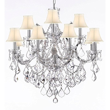 SpectraÃ¢Â„Â¢ Trimmed Crystal Maria Theresa Chandelier Lighting H30 x W28 - Chandeliers For Bedrooms by Overstock.com