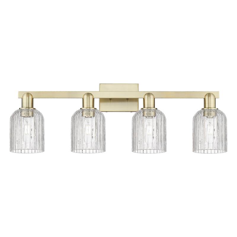 Innovations Lighting 716-4W-11-32 Bridal Veil Vanity Bridal Veil 4 - Antique Brass / Clear