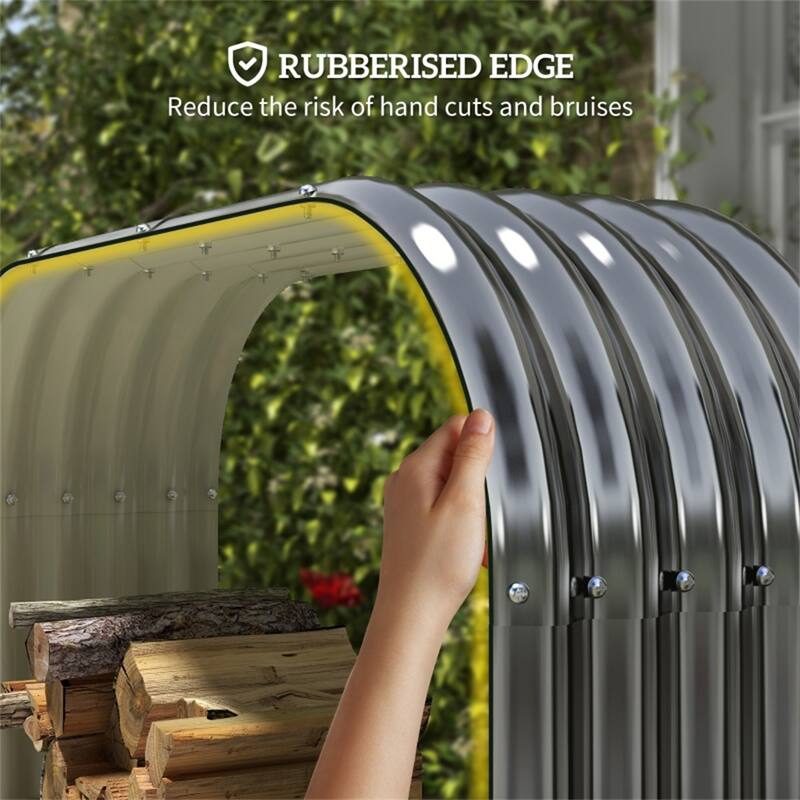 Dark Grey Galvanized Steel Storage Shed with Ventilated Floor - 57.1" W x 16.9" D x 57.1" H