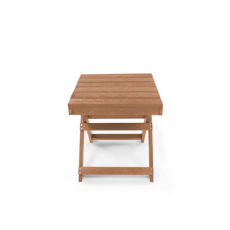 Santorini Fully Assembled All-Weather Recycled HDPE Outdoor Folding Side Table