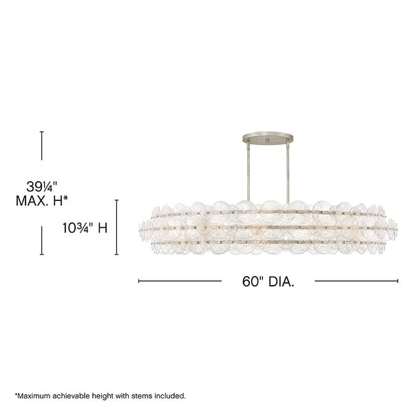 Fredrick Ramond FR30125 Rene 10 Light 60" Wide Ring Chandelier with