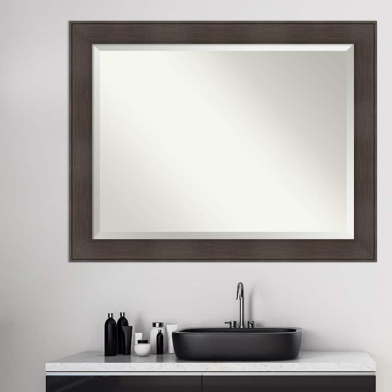 Beveled Bathroom Wall Mirror - William Frame