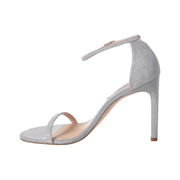stuart weitzman silver heels