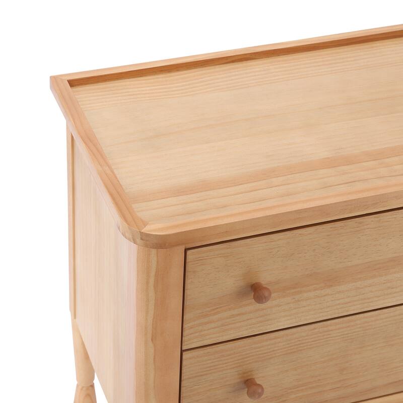 Christopher Knight Home - Modern Minimalist 23.62" Nightstand with Roller Glide Drawers & Tray Top, Versatile Home Use