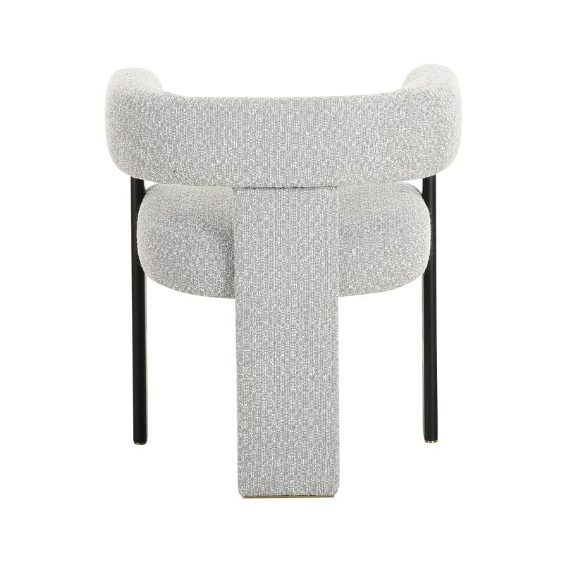Modrest Kenmare Modern Light Grey Fabric & Black Dining Chair
