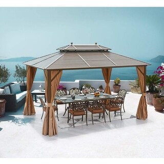 EROMMY Hardtop Gazebo Galvanized Steel 