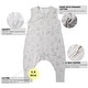 preview thumbnail 5 of 3, 100% Organic Cotton 1.0 Tog Sleeping Bag with Legs Sleeveless Wearable Blanket- Gray Rabbit